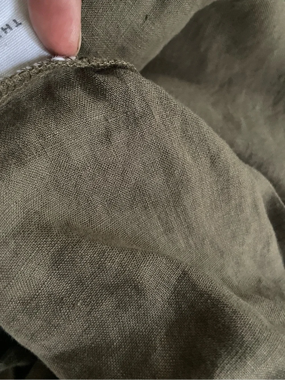 The Citizenry French Linen Duvet Cover  Olive King/cal King